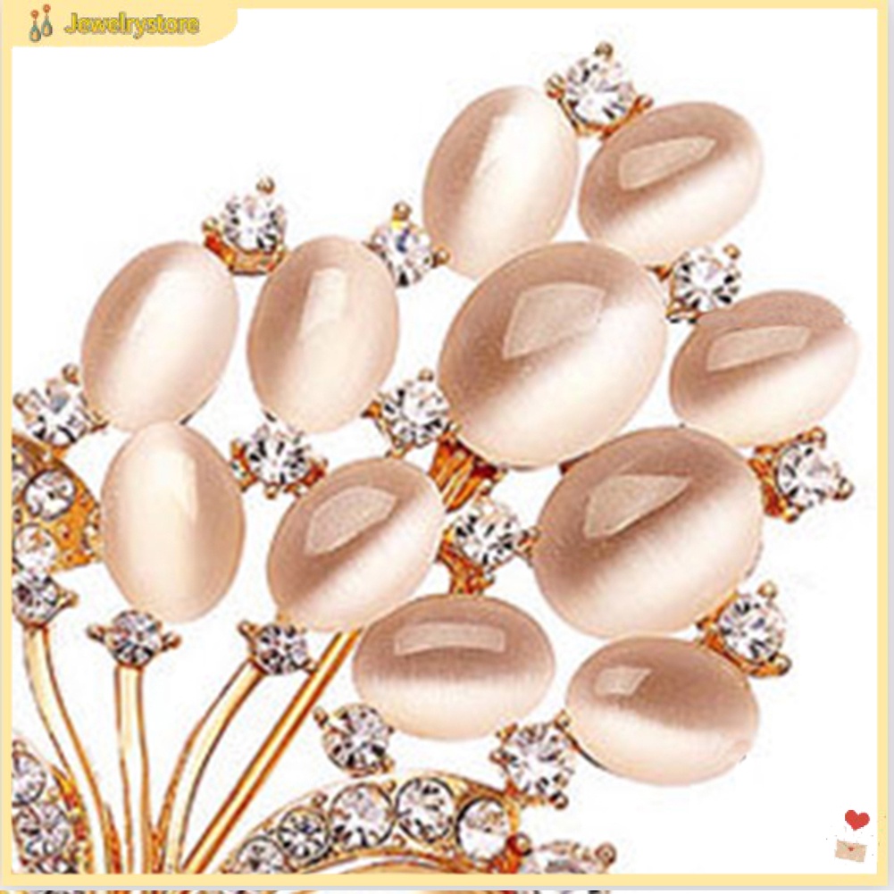 Ghim cài khăn choàng hình hoa đính kim cương giả lấp lánh thời trang cho nữ