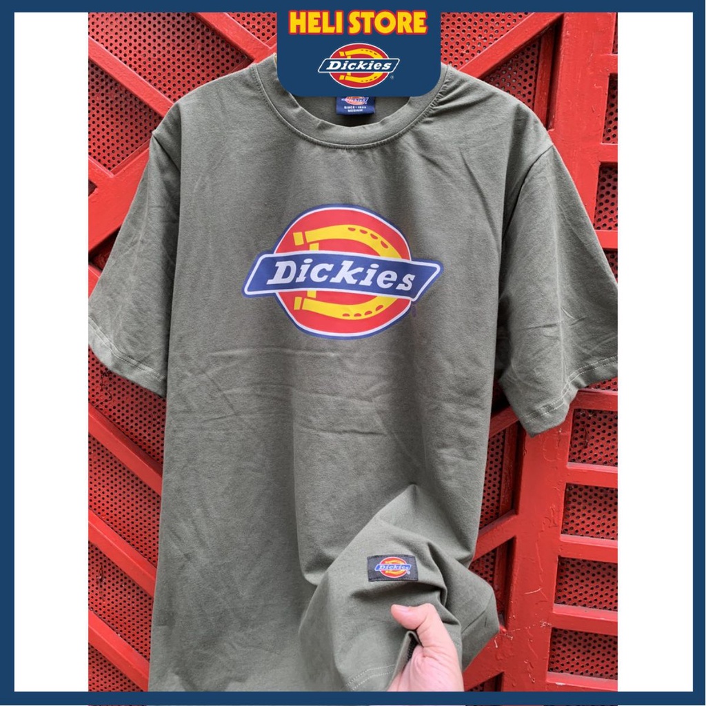 Áo thun Dickies chính hãng - Màu xám đậm - Cotton 100%, Form Unisex nam nữ