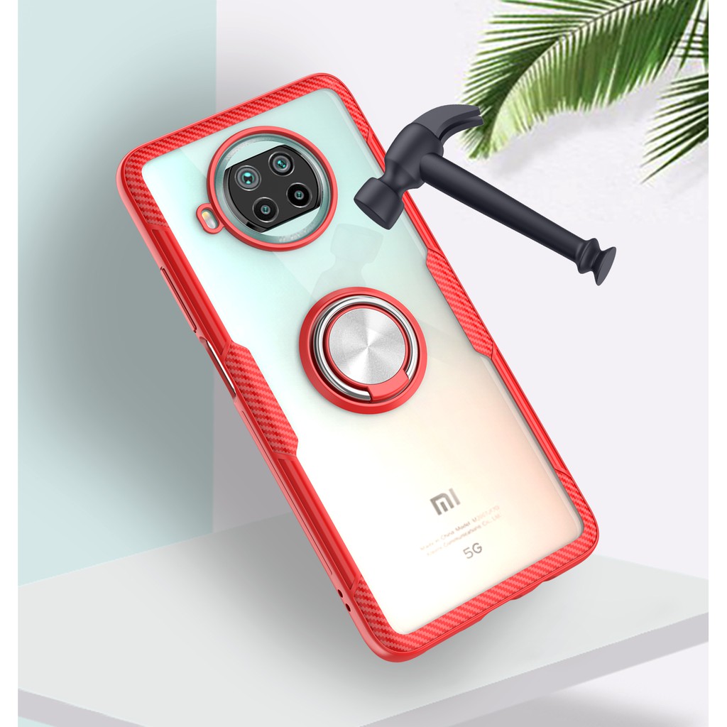 Ốp lưng Xiaomi Mi 10T Lite / Note 9 Pro 5G chống sốc giá đỡ iring lưng trong viền màu cao cấp