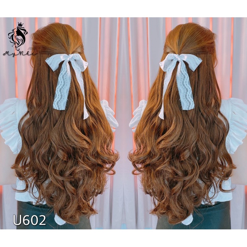 <Ảnh Thật> Tóc Kẹp Chữ U Xoăn Dài 65cm-602