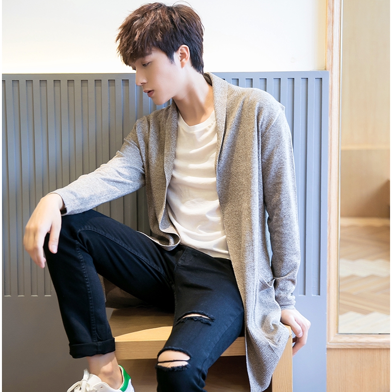 Áo Khoác Cardigan Dệt Kim Dáng Dài Thanh Lịch Dành Cho Nam | BigBuy360 - bigbuy360.vn