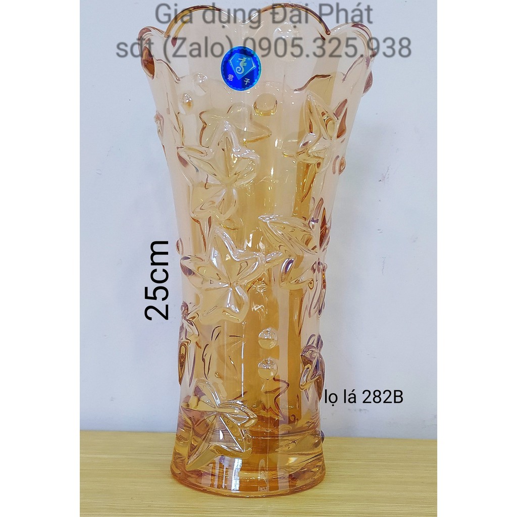 BÌNH CẮM BÔNG THỦY TINH - LỌ HOA THỦY TINH CAO CẤP - HỌA TIẾT HOA LÁ 282 - 283 ELEGANT