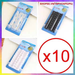 COMBO 10 BỘ 20 MIẾN NẸP CỐ ĐỊNH DÂY ĐIỆN, SẠC, CÁP - KẸP CHỐNG RỐI DÁN TƯỜNG - KEO 3M (SIZE TRUNG BÌNH)