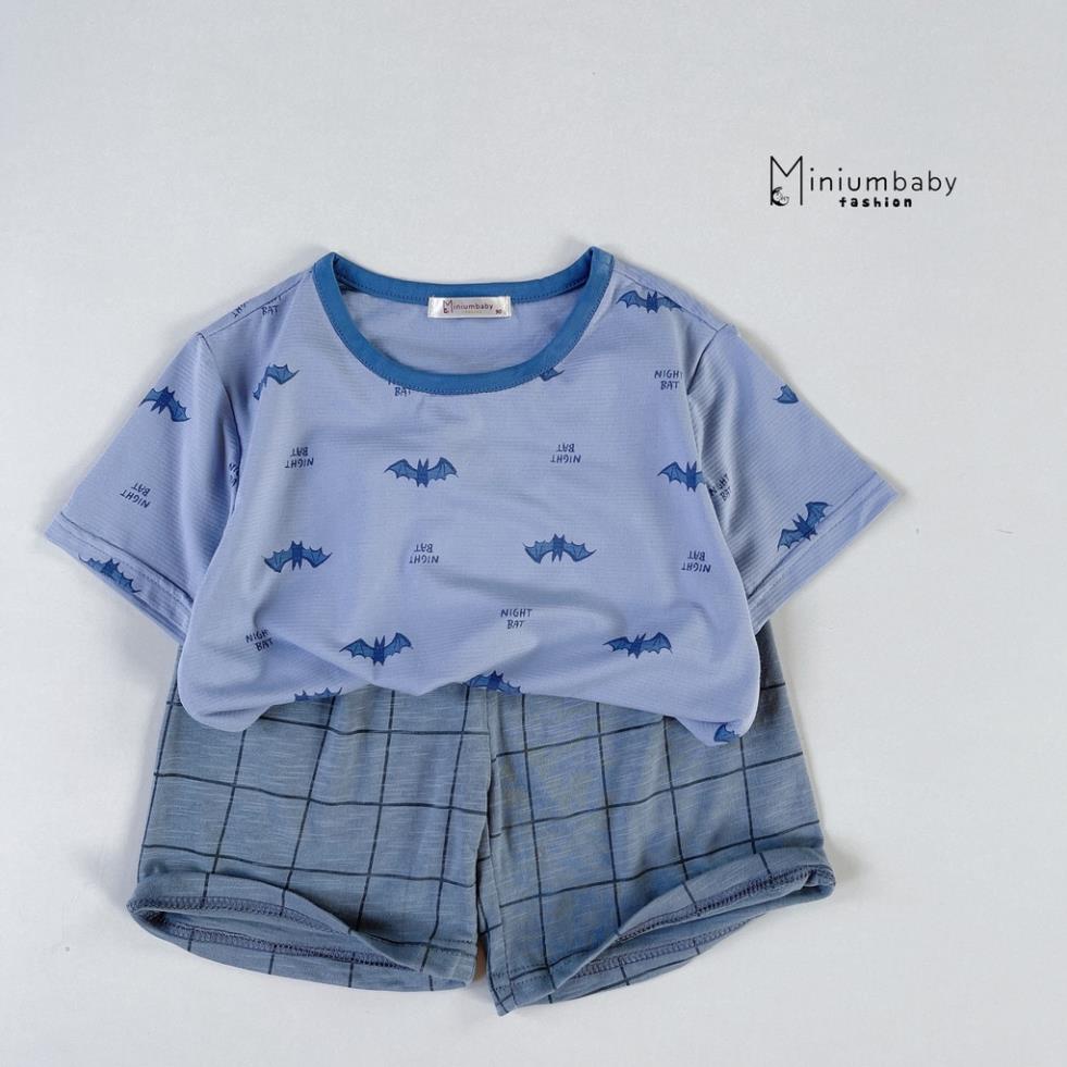 Bộ đồ cộc tay unisex chất liệu 100% cotton trẻ em mặc mùa hè rất mát cho bé trai,bé gái từ 1-6 tuổi MiniumBaby SB1231