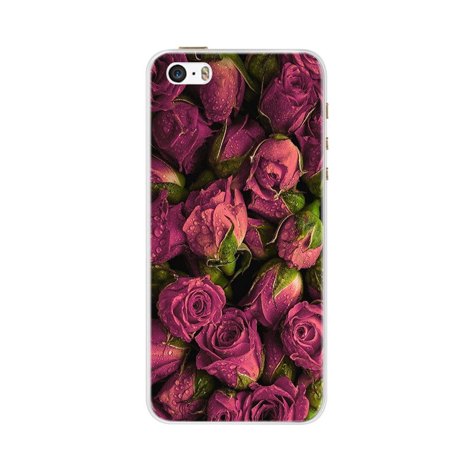 Ốp điện thoại TPU silicon mềm họa tiết hoạt hình/bông hoa cho iPhone 5 5S SE 4.0 inch | BigBuy360 - bigbuy360.vn