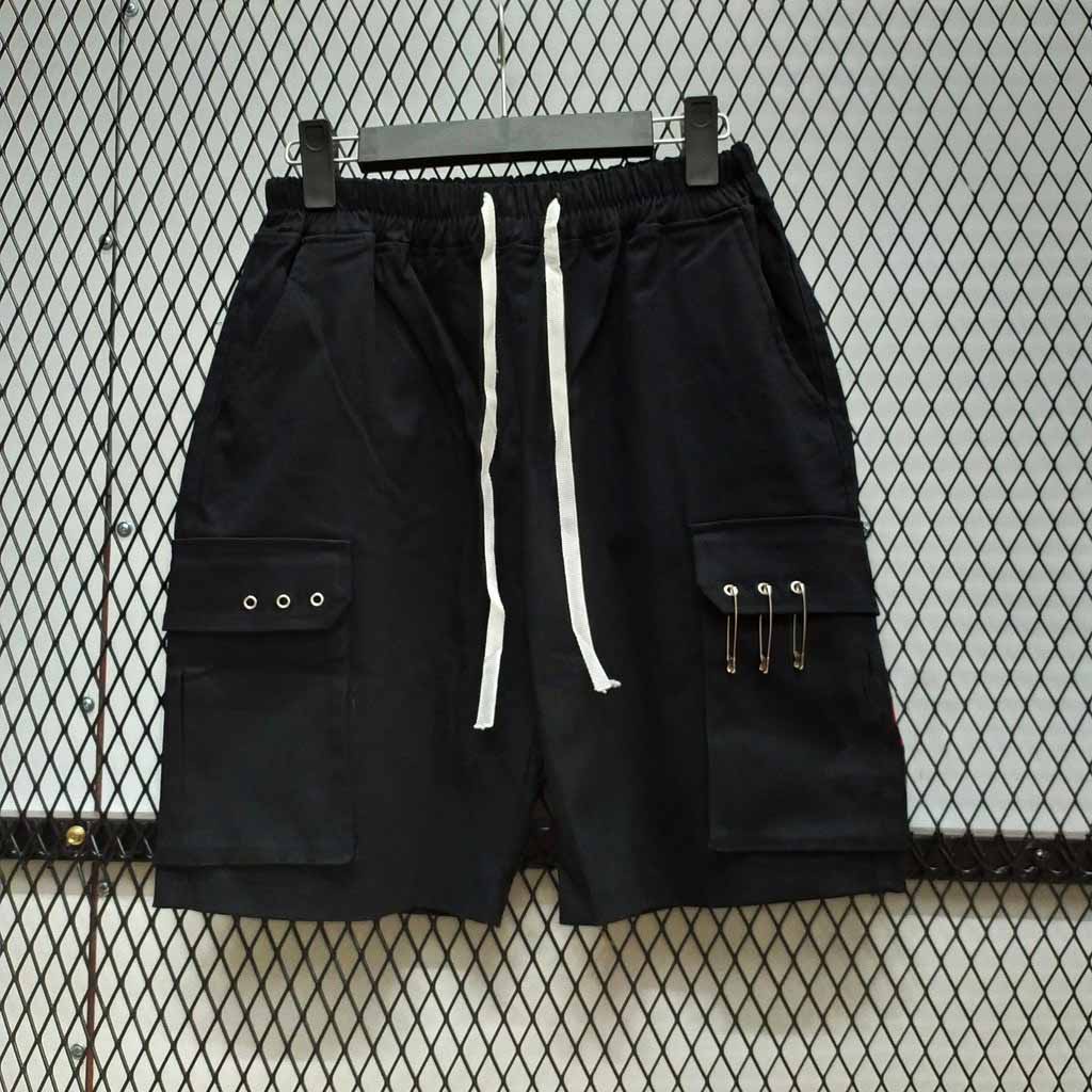 [HÀNG TREND 2021] Quần Short túi hộp unisex NAM NỮ KHÓA TRÒN PHỐI 3 KHUYÊN chất kaki dầy co giãn