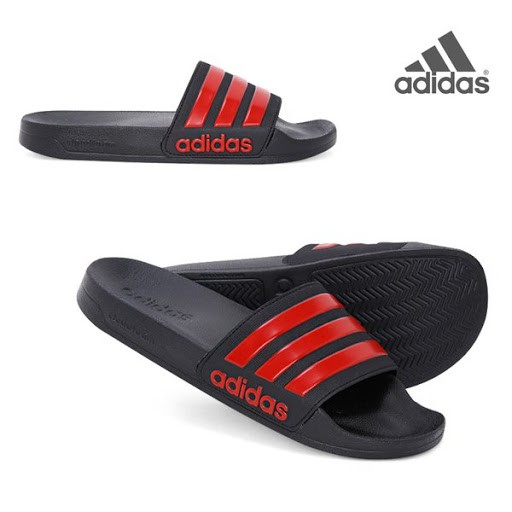 Dép Nam Adidas Chính Hãng 🔴FREESHIP🔴 Adidas Adilette Cloudfoam Shower Black Red - Dép Quai Ngang Chống Nước - [EG1884]