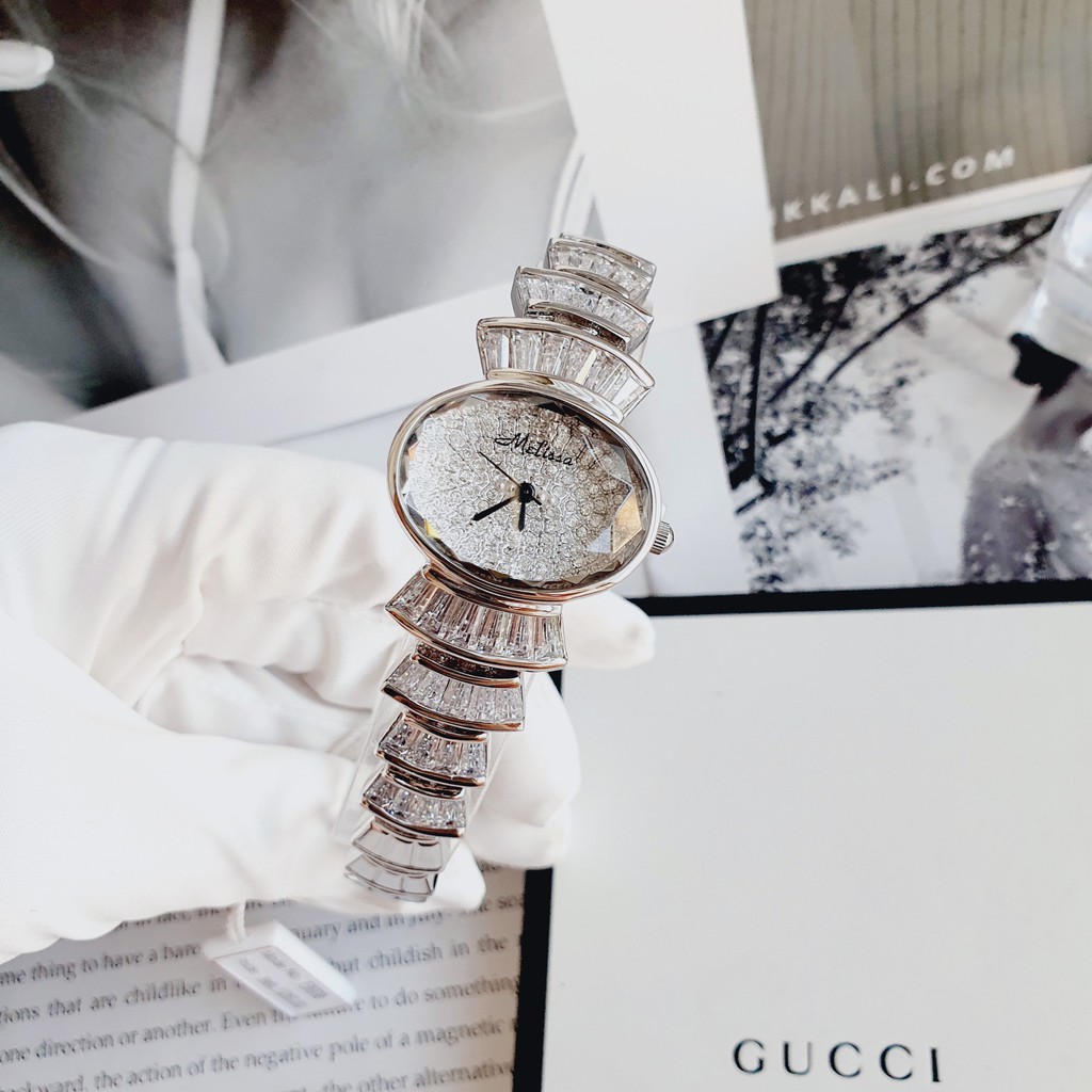 Đồng Hồ Nữ -  Melissa By Davena Chính Hãng Silver Stainless Steel Ladies Watch