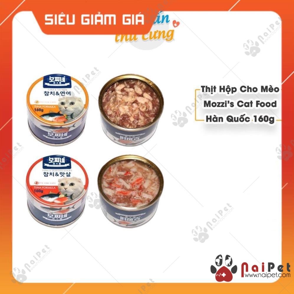 Thịt Hộp Pate Cho Mèo Mozzi’s Cat Food Hàn Quốc 160g