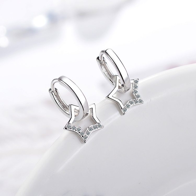 Bông tai nữ xinh xắn bạc Ý S925 - HT304