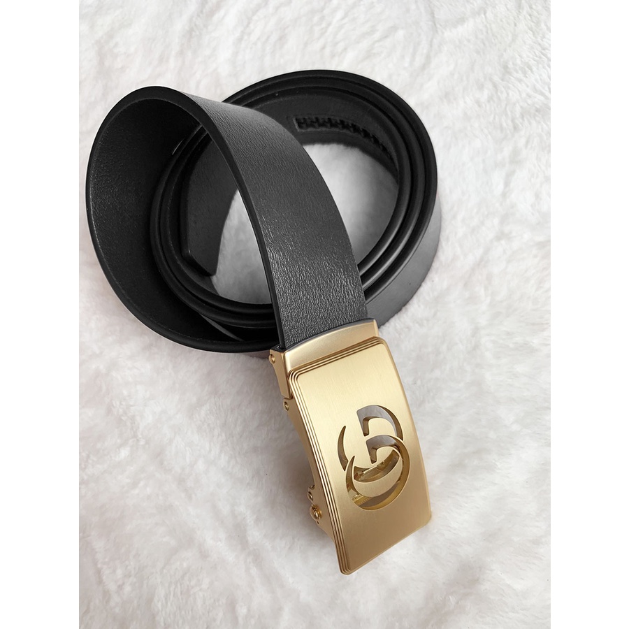 Thắt lưng da GG nhập khẩu italy dây nịt nam hàng cao cấp da bò 100% bản rộng 3.5cm