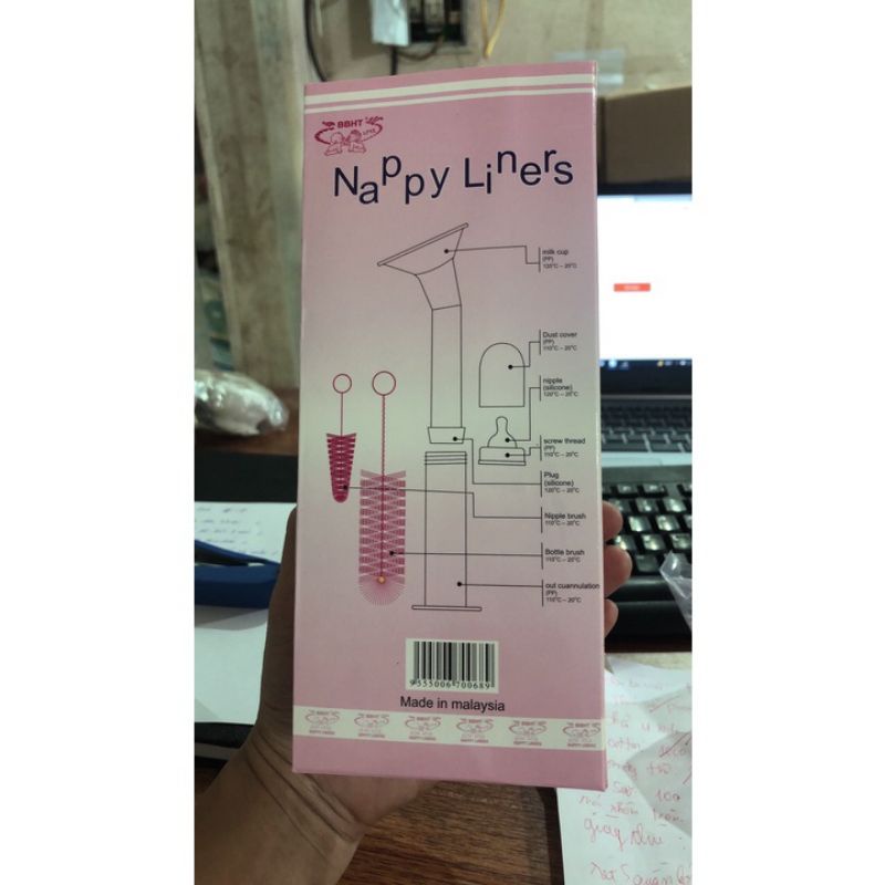 Bộ dụng cụ hút sữa cầm tay Xi-lanh Nappy Liners
