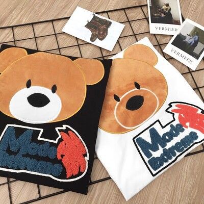 Áo phông Oversize Thêu Extreme Bear, JACKLANE, Áo phông cộc tay Unisex Jack Lane | BigBuy360 - bigbuy360.vn