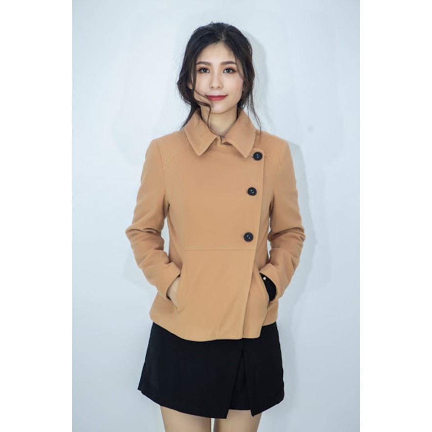 Áo dạ Zenic dáng ngắn khuy lệch 63429 | BigBuy360 - bigbuy360.vn