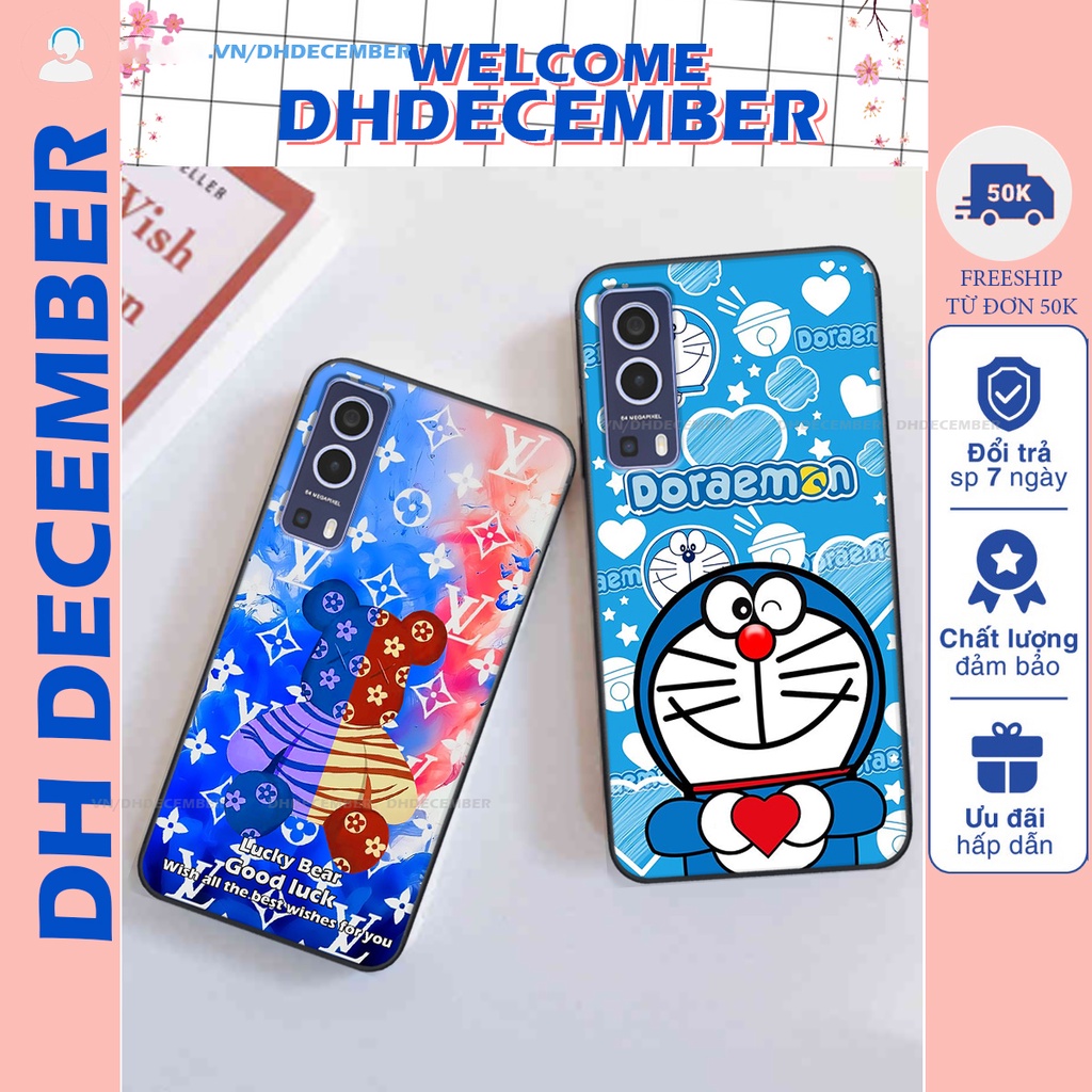 Ốp lưng Vivo Y72 in hình gấu K@ws, gấu nâu, dor@emon RẺ- ĐẸP- BỀN