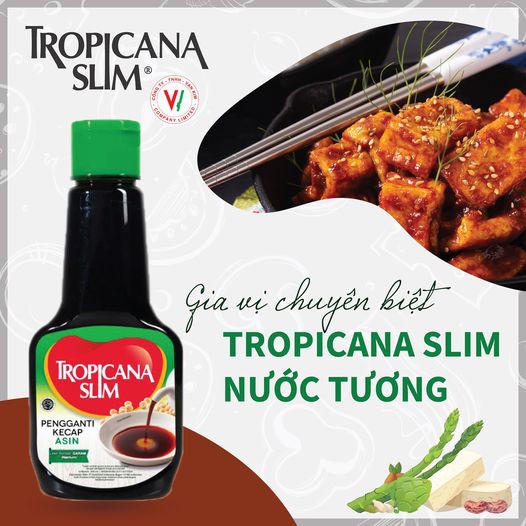 Nước Tương Tropicana Slim 200ml Dành Cho Người Tiểu Đường và Ăn Kiêng Lành Mạnh, Indonesia