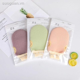 2-sided exfoliating bath gloves for adults