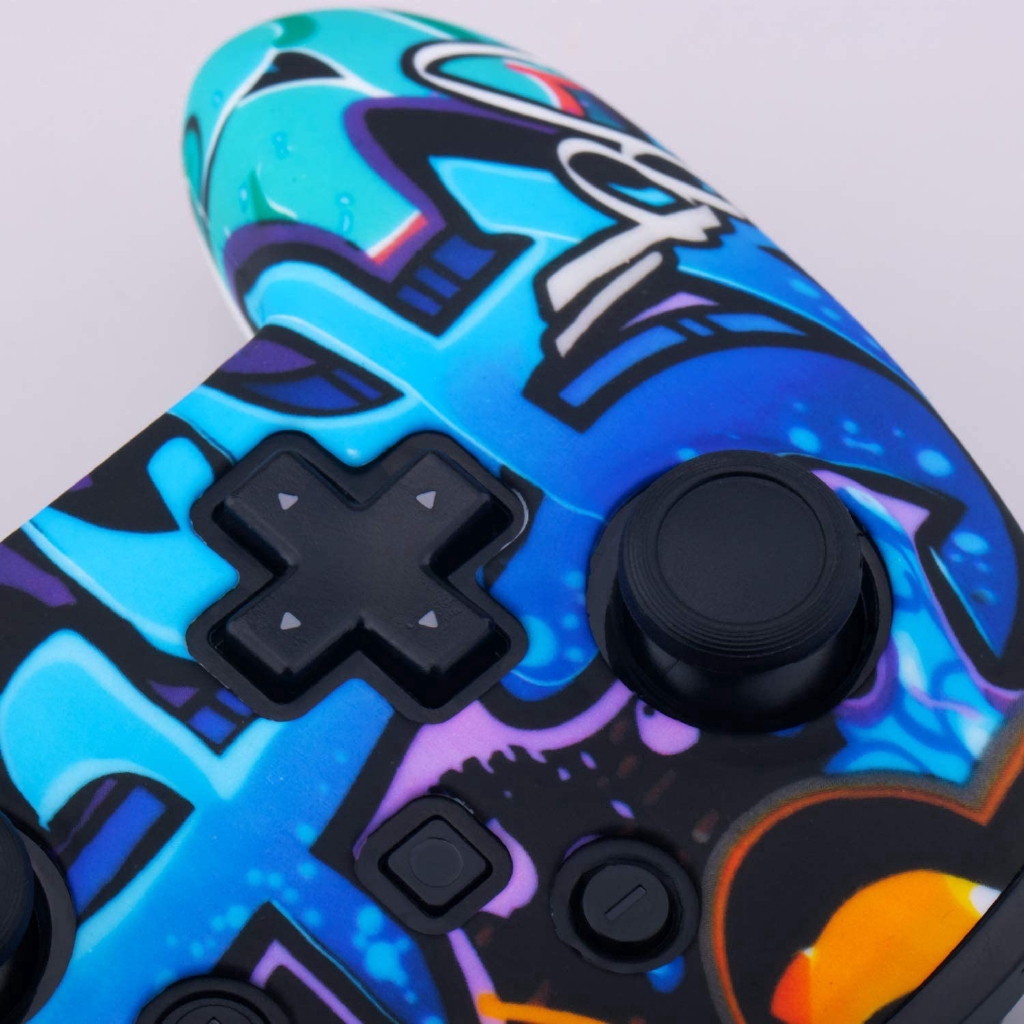 Vỏ bọc bảo vệ tay cầm chơi game bằng silicon họa tiết Graffiti cho Nintendo OFFICIAL Switch Pro với 8 nút bọc phím Pro