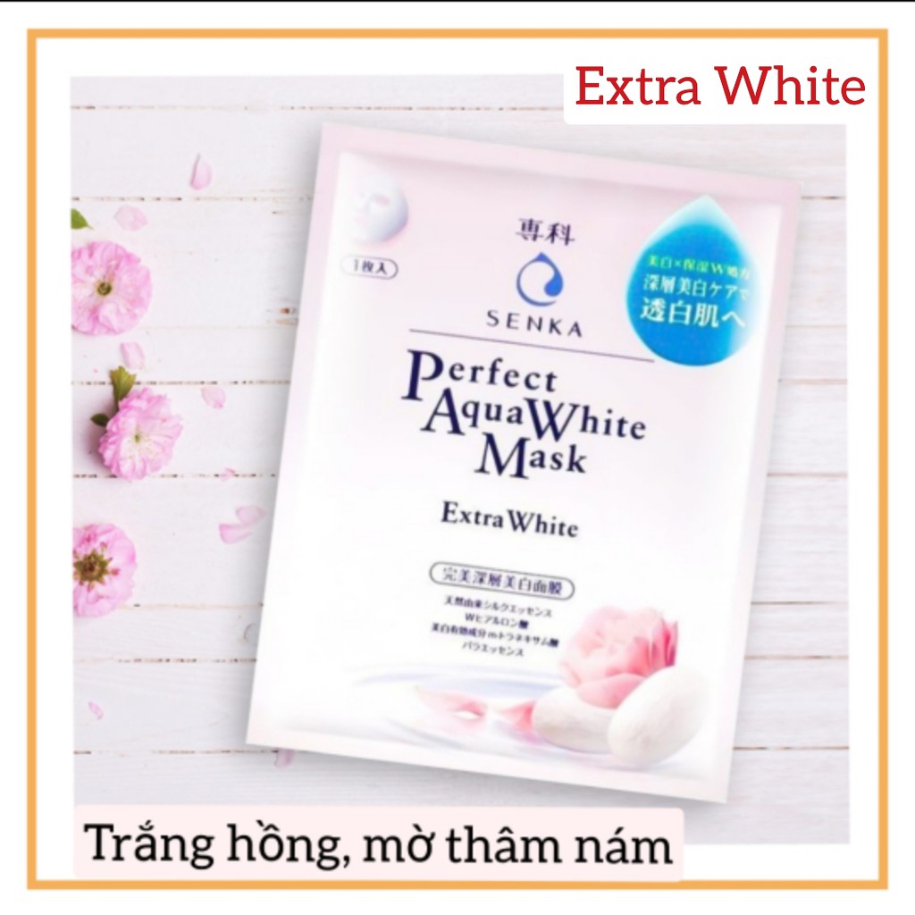 Mặt nạ dưỡng da trắng hồng mờ nám sạm/dịu nốt mụn Senka Mask | BigBuy360 - bigbuy360.vn