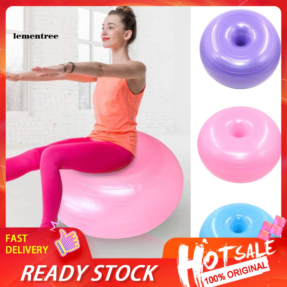 Bóng Bơm Hơi Hình Bánh Donut 50cm Hỗ Trợ Các Bài Tập Thể Thao