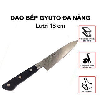 Dao làm cá Gyuto Nhật Bản cao cấp Super Chef lưỡi 18cm Công nghệ của Nhật Bản Dao-C (Thép không gỉ sét)