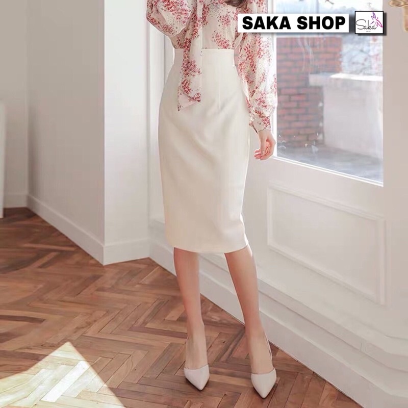 Chân váy nữ bút chì dáng dài vải tuyết mưa dày dặn nhiều màu