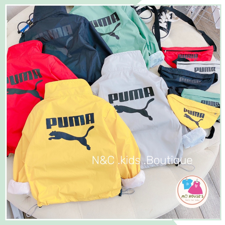 Set áo 2 chi tiết, áo gió 2 lớp kèm túi đeo chéo cho bé trai, bé gái từ 10kg đến 22kg AK05