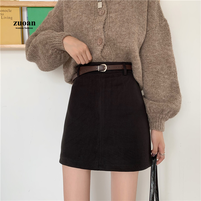 Chân váy SUXI dáng chữ A ngắn lưng cao phong cách Hàn Quốc thời trang mới