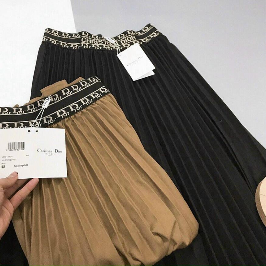 Chân váy dạ dáng dài nữ xếp ly TEMA - Chân váy xếp ly cạp chun | BigBuy360 - bigbuy360.vn