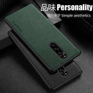 Ốp Lưng Cho Sony Xperia 1 XZ4 coque fundas Bao Da TPU Mềm + PC Cứng 3in1 Chất Liệu Chống Sốc Da PU