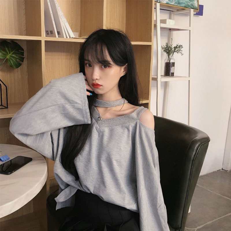 Áo Thun Dài Tay Cổ Tim Phong Cách Hàn Quốc 2020 Dành Cho Nữ | BigBuy360 - bigbuy360.vn