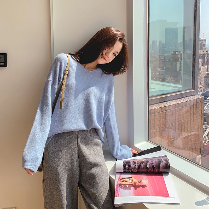 Áo Sweater Dáng Rộng Phong Cách Hàn Quốc Mới Dành Cho Nữ 2021 | BigBuy360 - bigbuy360.vn