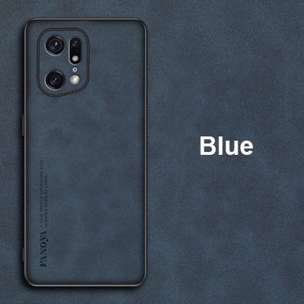 Ốp Điện Thoại Da PU Viền Silicon Dẻo Thời Trang Chống Sốc Cho OPPO Find X5/Pro
