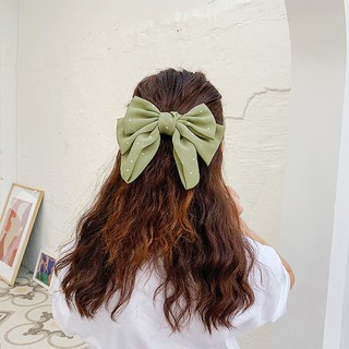 Kẹp tóc nữ Phối thắt nơ Chấm bi CUTE