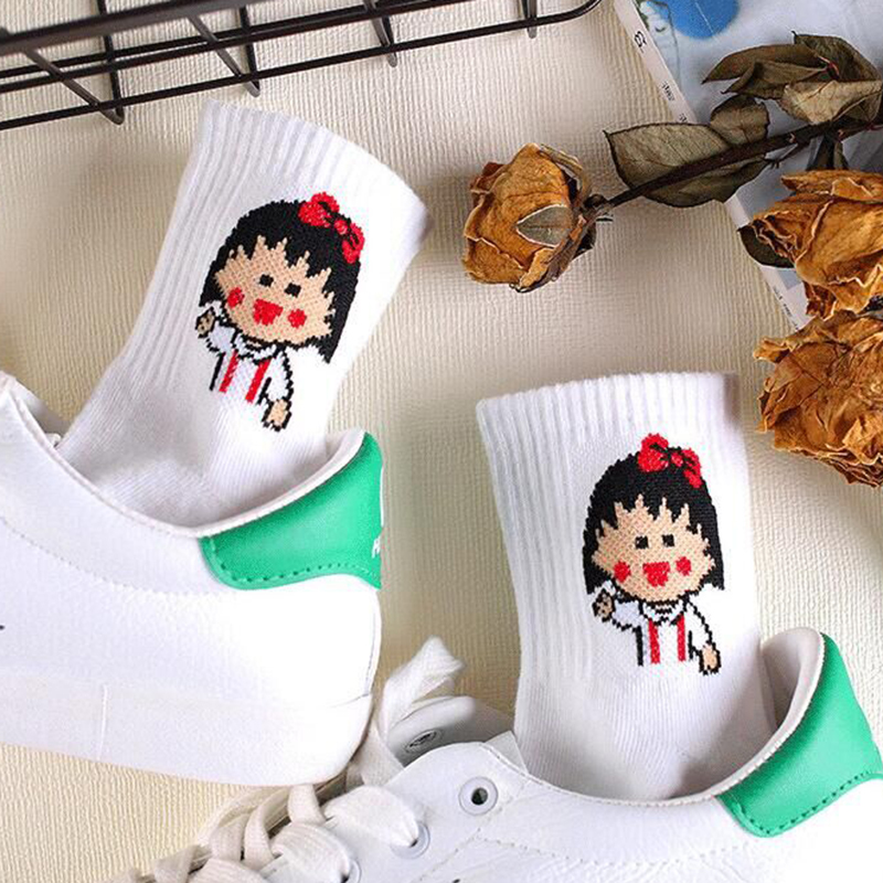 Vớ Cotton Họa Tiết Hoạt Hình Vui Nhộn Cho Nam Nữ
