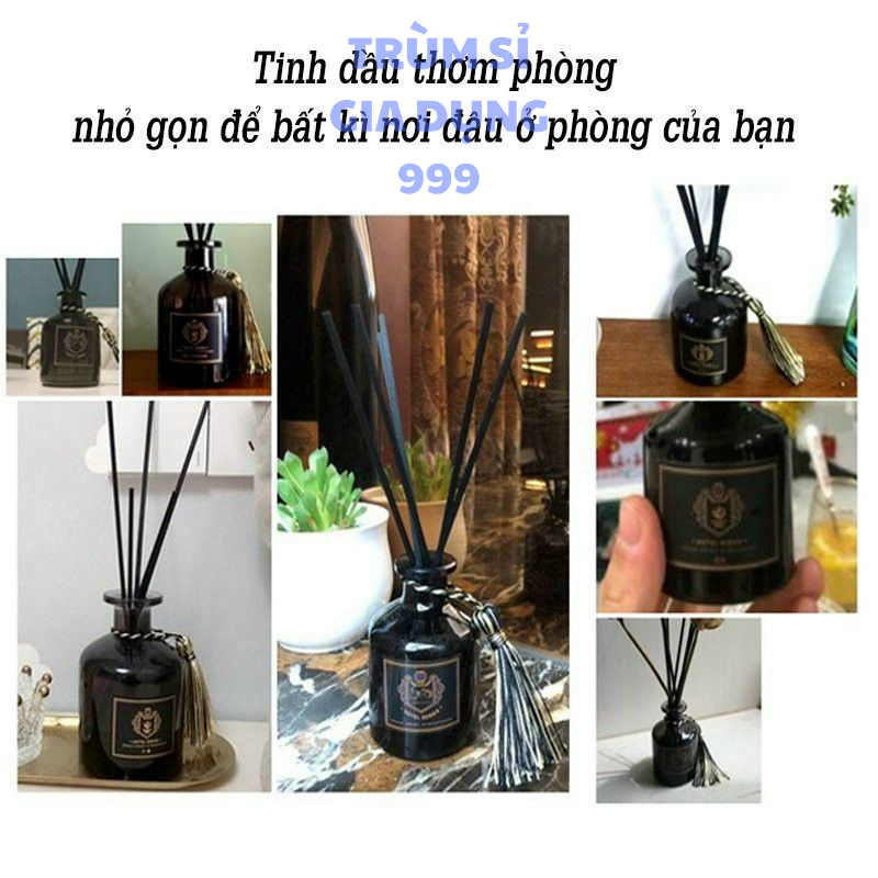 chai tinh dầu để phòng, bàn làm việc màu đen, Tinh Dầu Thơm Phòng, Nước Hoa Để Bàn Sang Trọng
