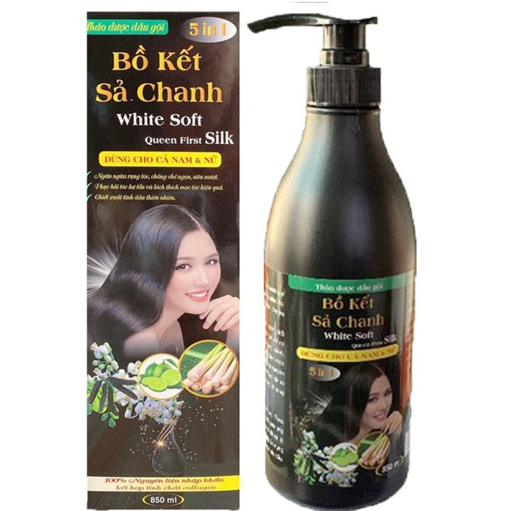 Dầu Gội Đầu Bồ Kết Sả Chanh 850ml Dầu Gội Bồ Kết Chanh Xả Bưởi 850ml - 1 Chai Bồ Kết Siêu Thơm, Mượt Tóc