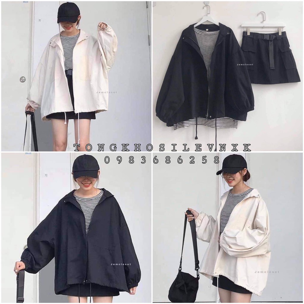 ÁO KHOÁC KAKI ULLZANG KHOÁ KÉO TAY PHỒNG HOT BE ĐEN NAM NỮ OVERSIVE - JACKET KIỂU SƠ MI ĐEN NAM NỮ BASIC | BigBuy360 - bigbuy360.vn