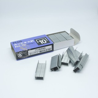 Hộp Kim Bấm Giấy PLUS No.10 [1 Vĩ 1000 Kim]