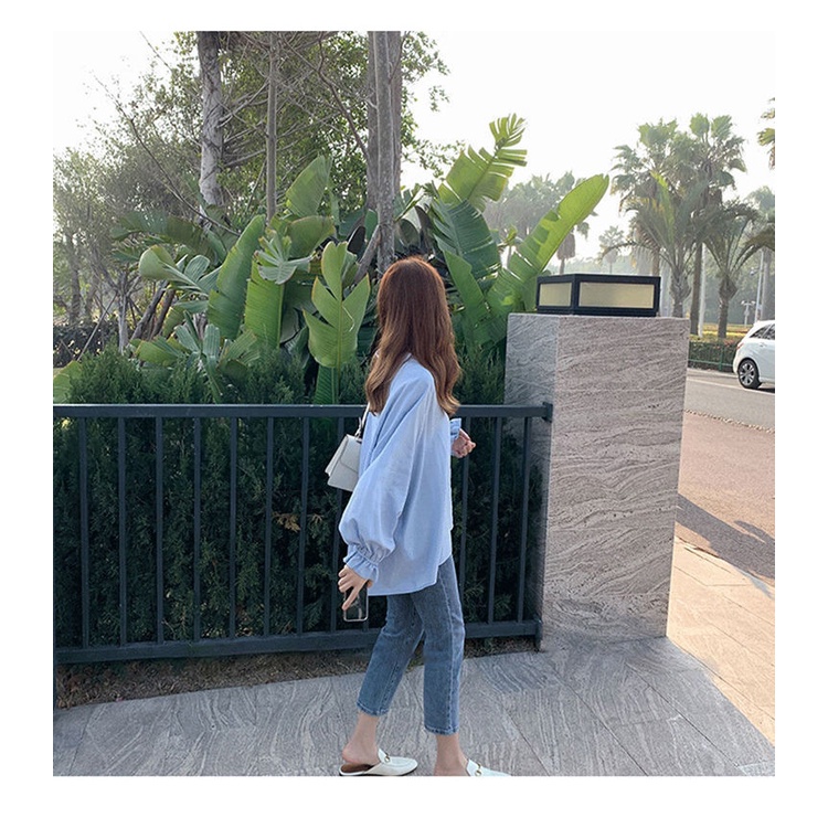 Áo sơ mi chiffon tay dài dáng rộng phong cách Hàn Quốc thời trang cho nữ
 | BigBuy360 - bigbuy360.vn