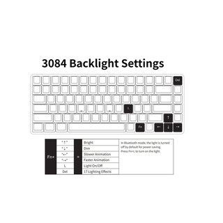 Bàn phím cơ Akko 3084 Silent – Bluetooth 5.0 – Led trắng