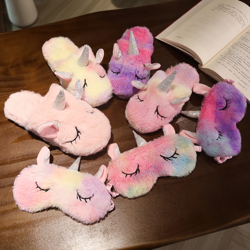 Dép bông đi trong nhà hình kỳ lân hoạt hình dễ thương dành cho bé