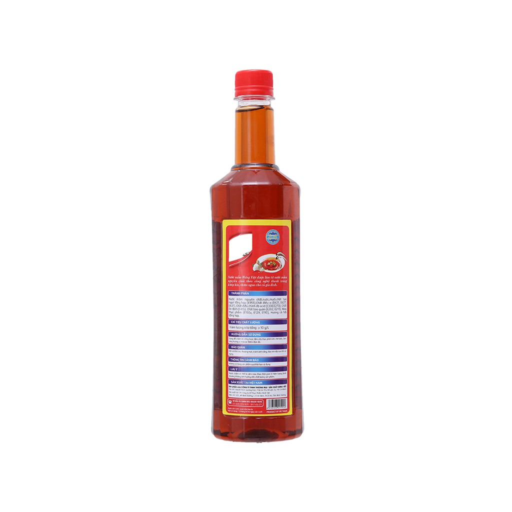 Nước mắm ngon Hưng Việt 10 độ đạm chai 750ml