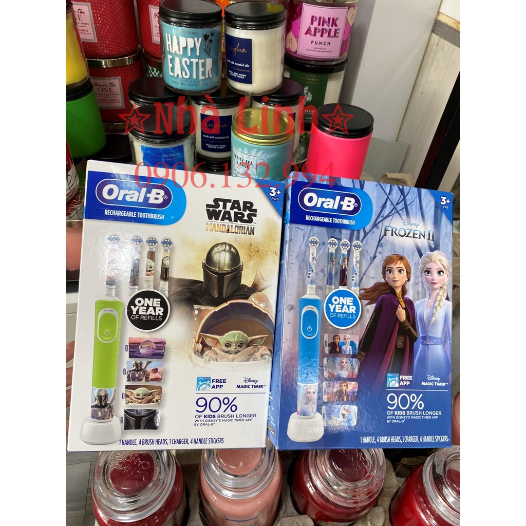 SET Bàn chải đánh răng sạc điện Oral-B Kids cho trẻ em