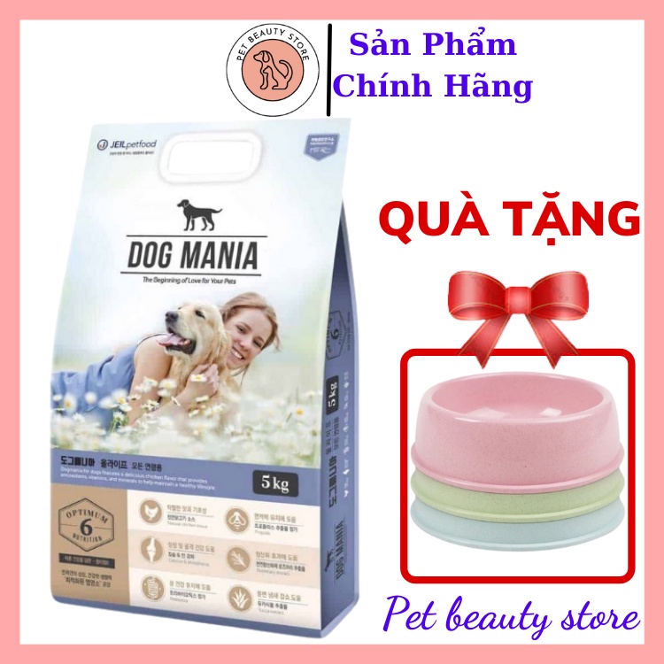 Thức ăn chó DOG MANIA 1kg dạng hạt- giảm mùi hôi của phân, nguyên liệu cao cấp trên 1 tuổi