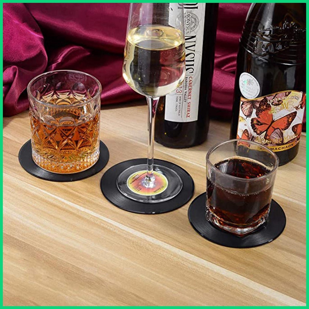 Đế Lót Ly Hình Đĩa Than M1 Kèm Giá Đỡ Tiện Dụng Cho Quầy Bar / Đồ Uống