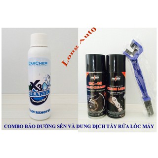 Bộ combo bảo dưỡng sên Thunder 400ml - Chai dung dich vệ sinh lốc máy X30 England 120ml