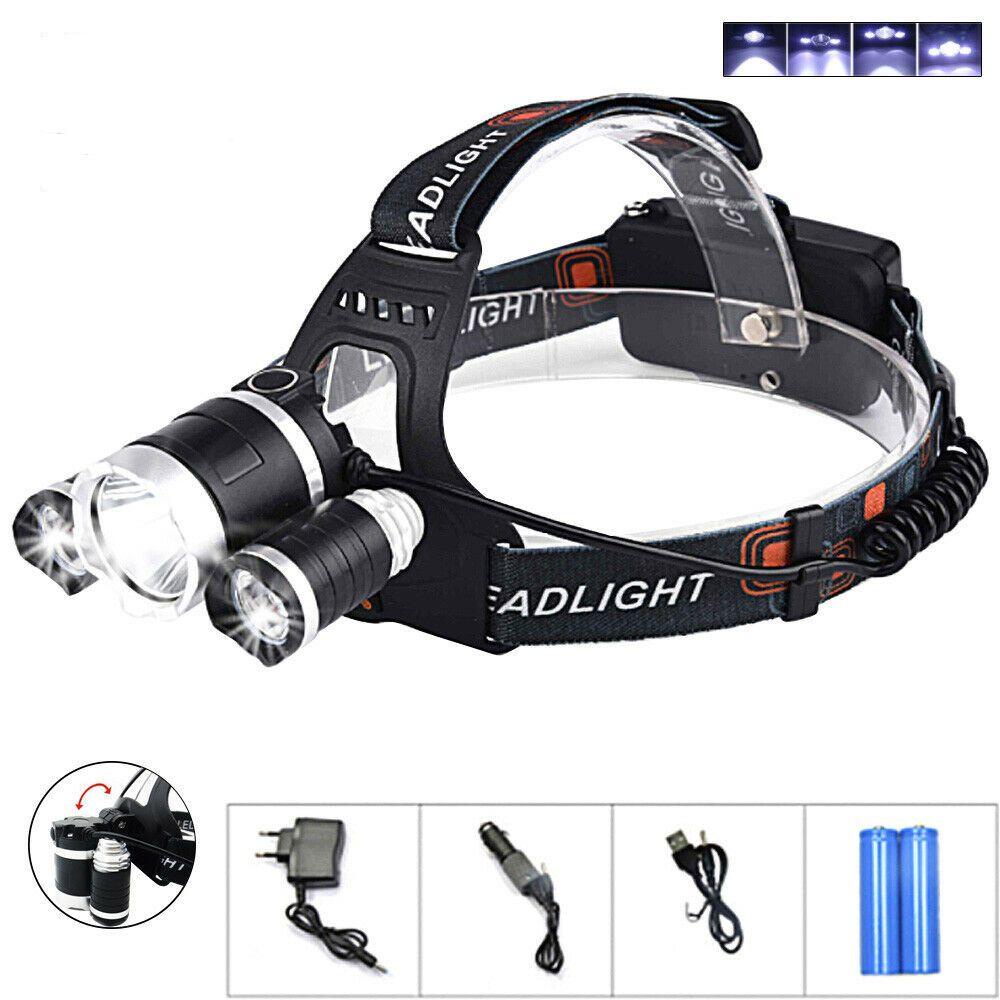 Đèn Pin Đội Đầu Chuyên Dụng Cho Đi Cắm Trại / Leo Núi T6
