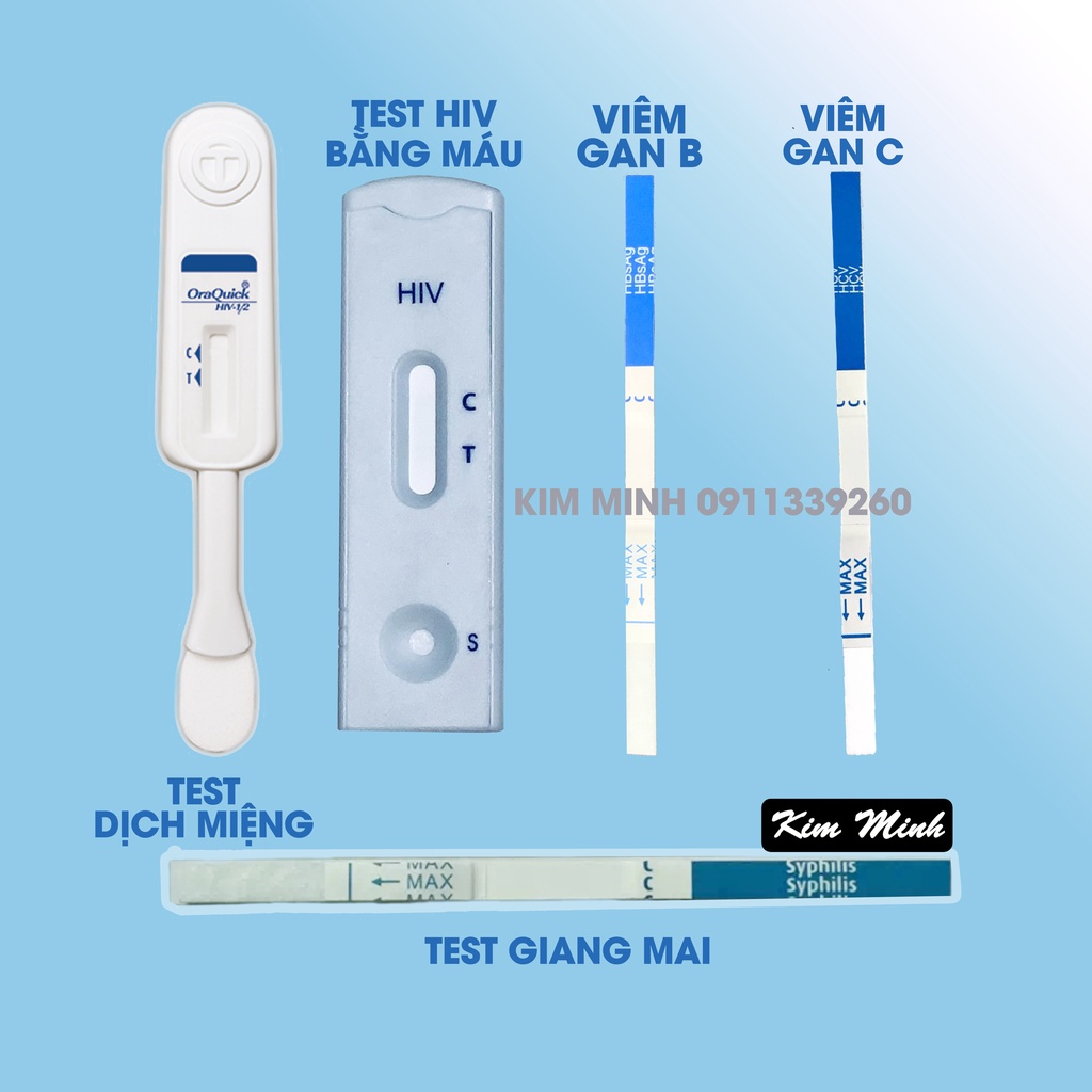 Que thử xét nghiệm tại nhà (H, Viêm gan B, C, G/Mai)