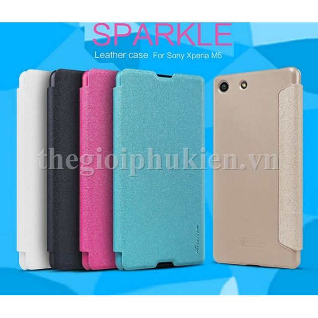 Bao da Sony M5 chính hãng Nillkin Sparkle